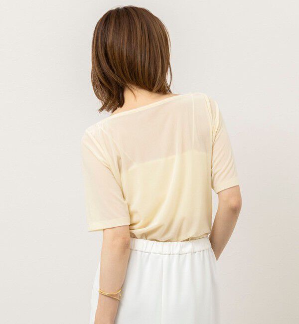 NOLLEY'S「《接触冷感》ウォッシャブルシアーベロア2WAYプルオーバー」|Tシャツ・カットソー|