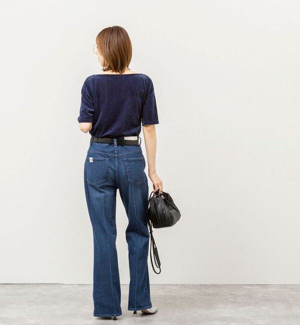 NOLLEY'S「《接触冷感》ウォッシャブルシアーベロア2WAYプルオーバー」|Tシャツ・カットソー|
