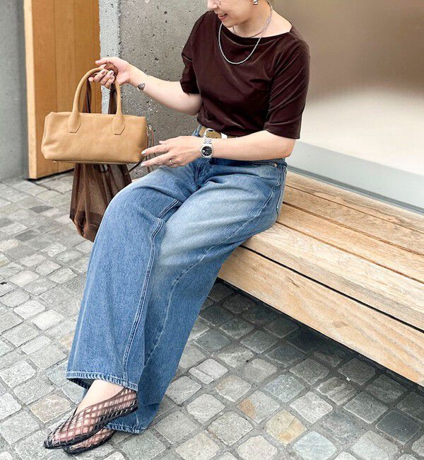 NOLLEY'S「《接触冷感》ウォッシャブルシアーベロア2WAYプルオーバー」|Tシャツ・カットソー|