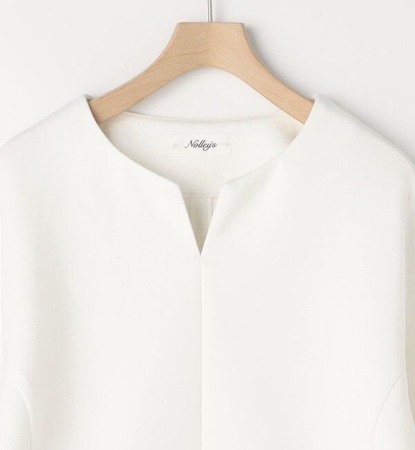 NOLLEY'S「《UVカット/接触冷感/セットアップ対応》ウォッシャブルダンボールキーネックプルオーバー」|Tシャツ・カットソー|