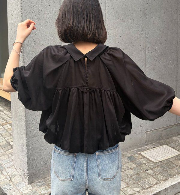  「バルーンクロップシアーシャツ」|シャツ・ブラウス|