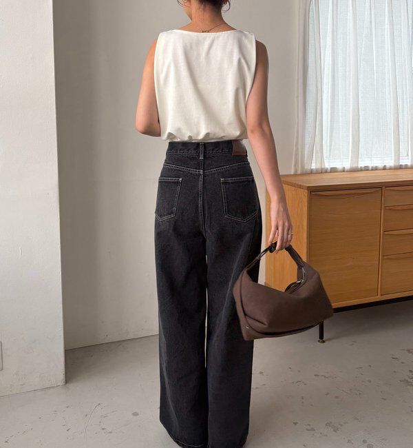  「【サイズ展開あり】タックワイドデニム」|デニム|