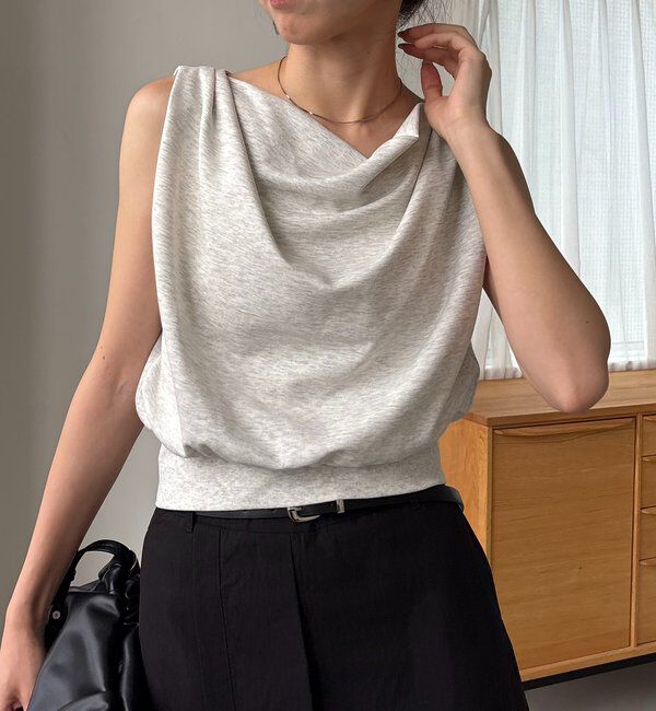  「ドレープノースリT」|Tシャツ・カットソー|ライトグレー