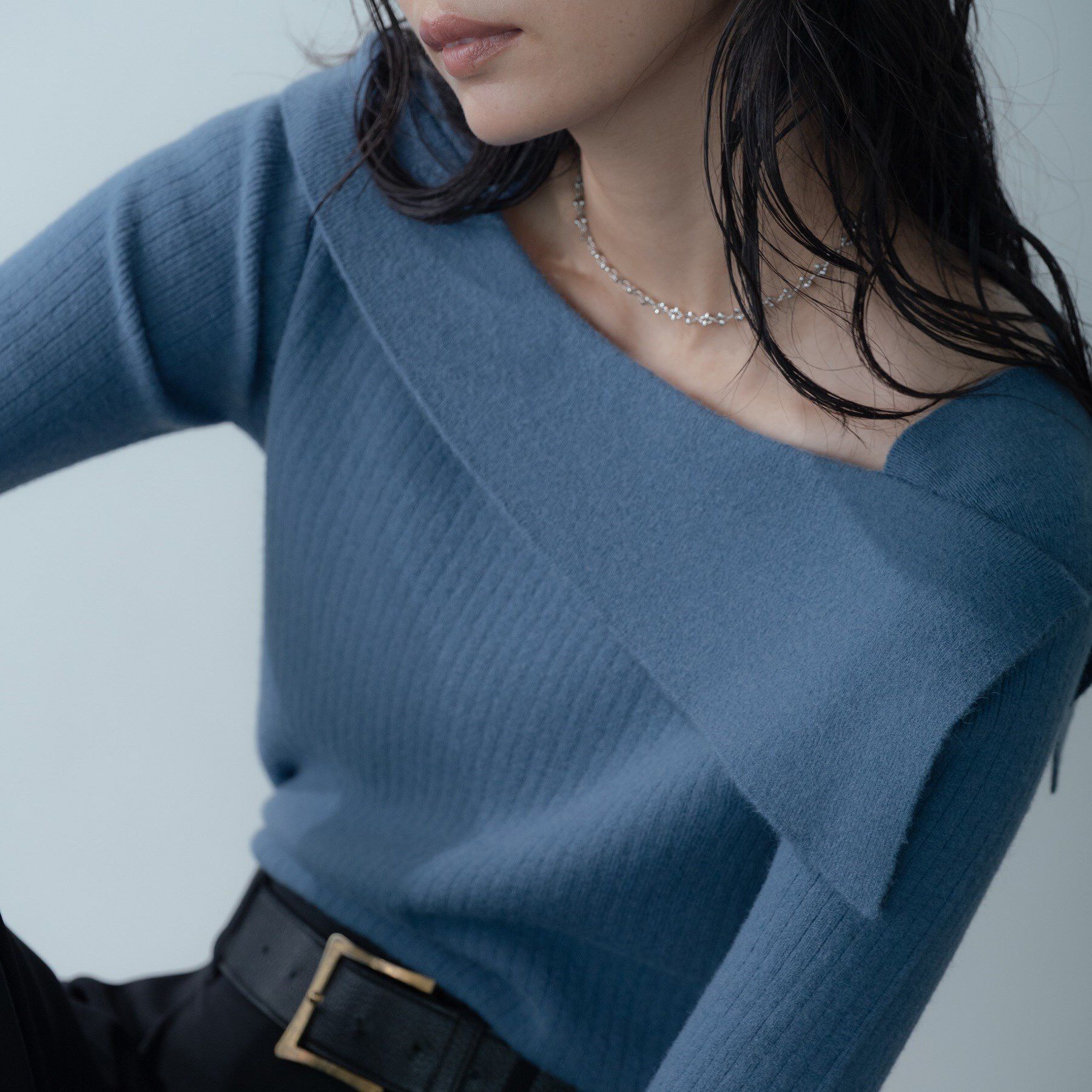 GALLEST「【再入荷】アシメオフショルニット」|ニット・セーター|