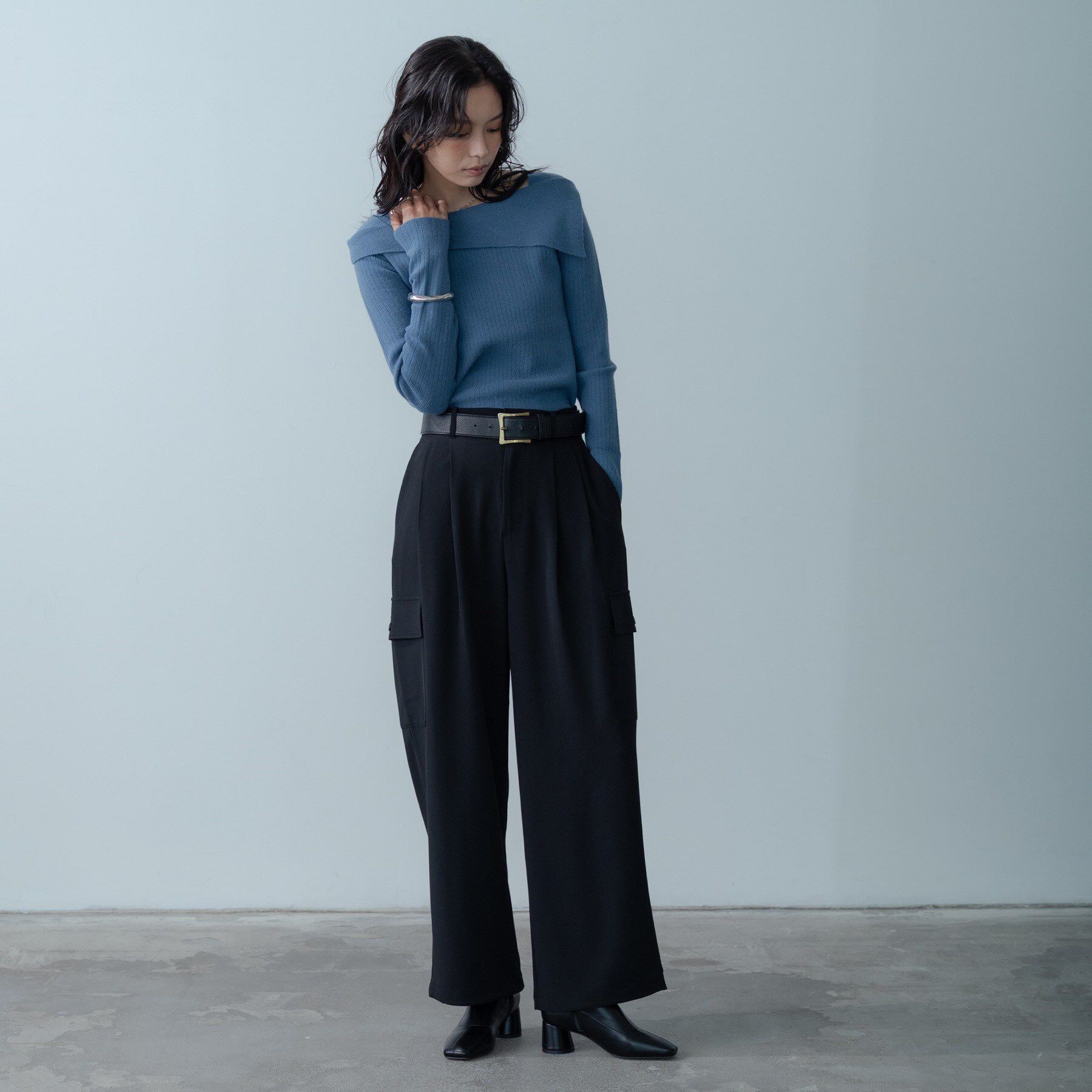 GALLEST「【再入荷】アシメオフショルニット」|ニット・セーター|