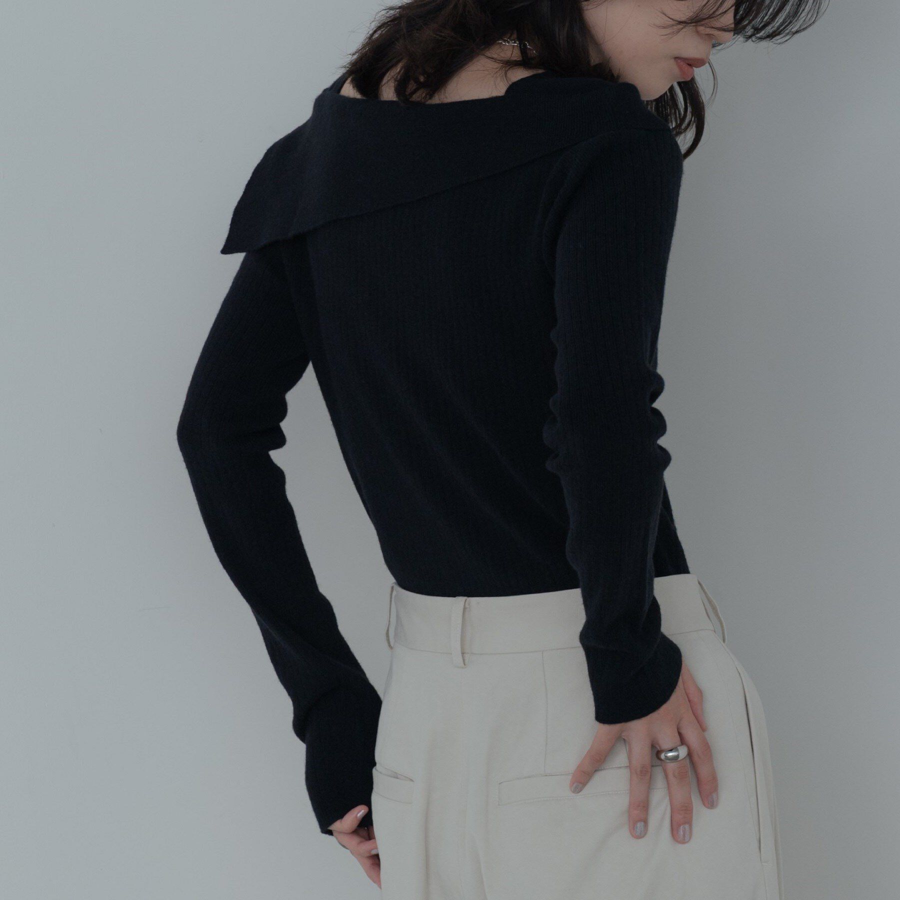 GALLEST「【再入荷】アシメオフショルニット」|ニット・セーター|
