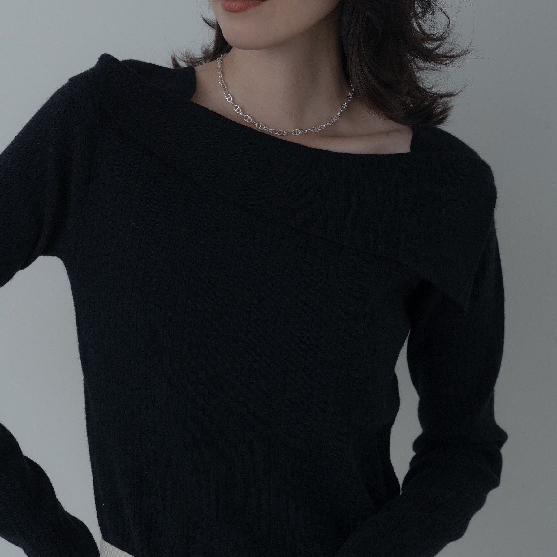 GALLEST「【再入荷】アシメオフショルニット」|ニット・セーター|