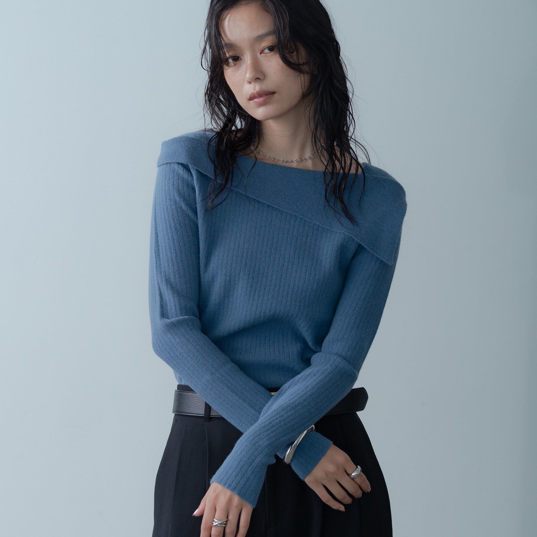 GALLEST「【再入荷】アシメオフショルニット」|ニット・セーター|