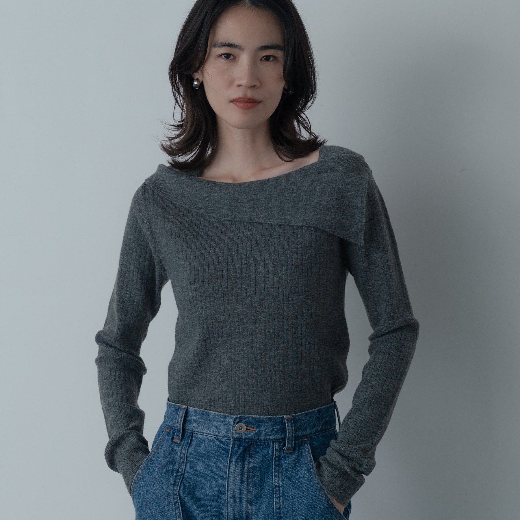 GALLEST「【再入荷】アシメオフショルニット」|ニット・セーター|