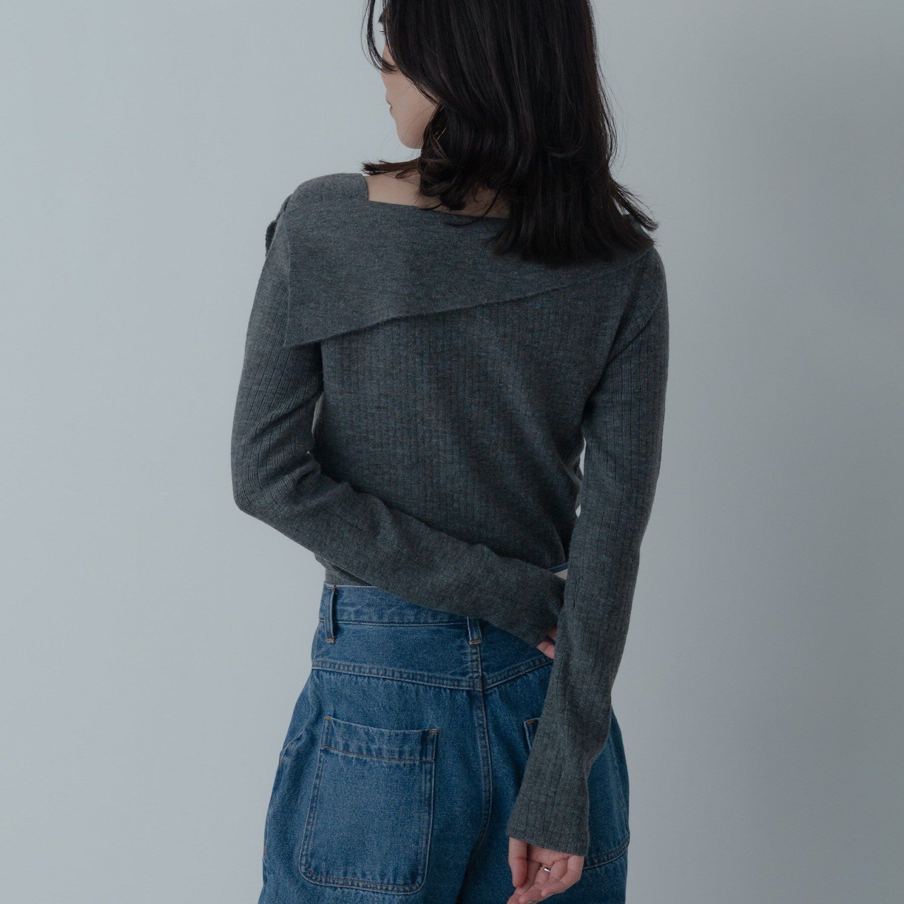 GALLEST「【再入荷】アシメオフショルニット」|ニット・セーター|