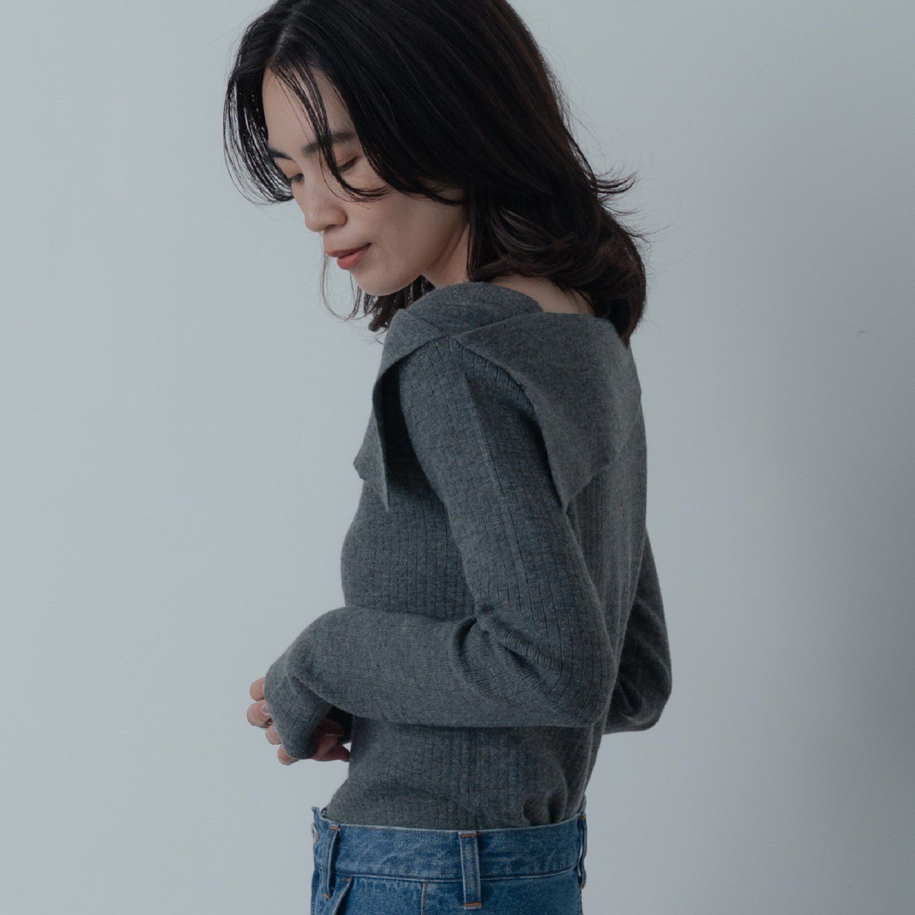 GALLEST「【再入荷】アシメオフショルニット」|ニット・セーター|