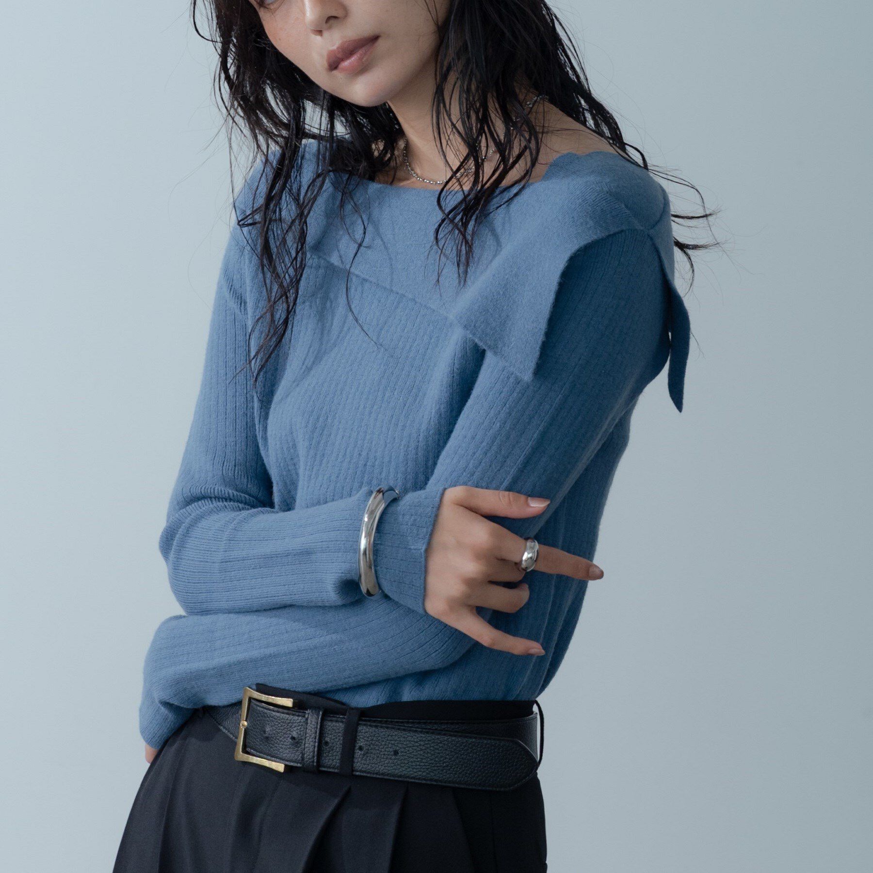 GALLEST「【再入荷】アシメオフショルニット」|ニット・セーター|