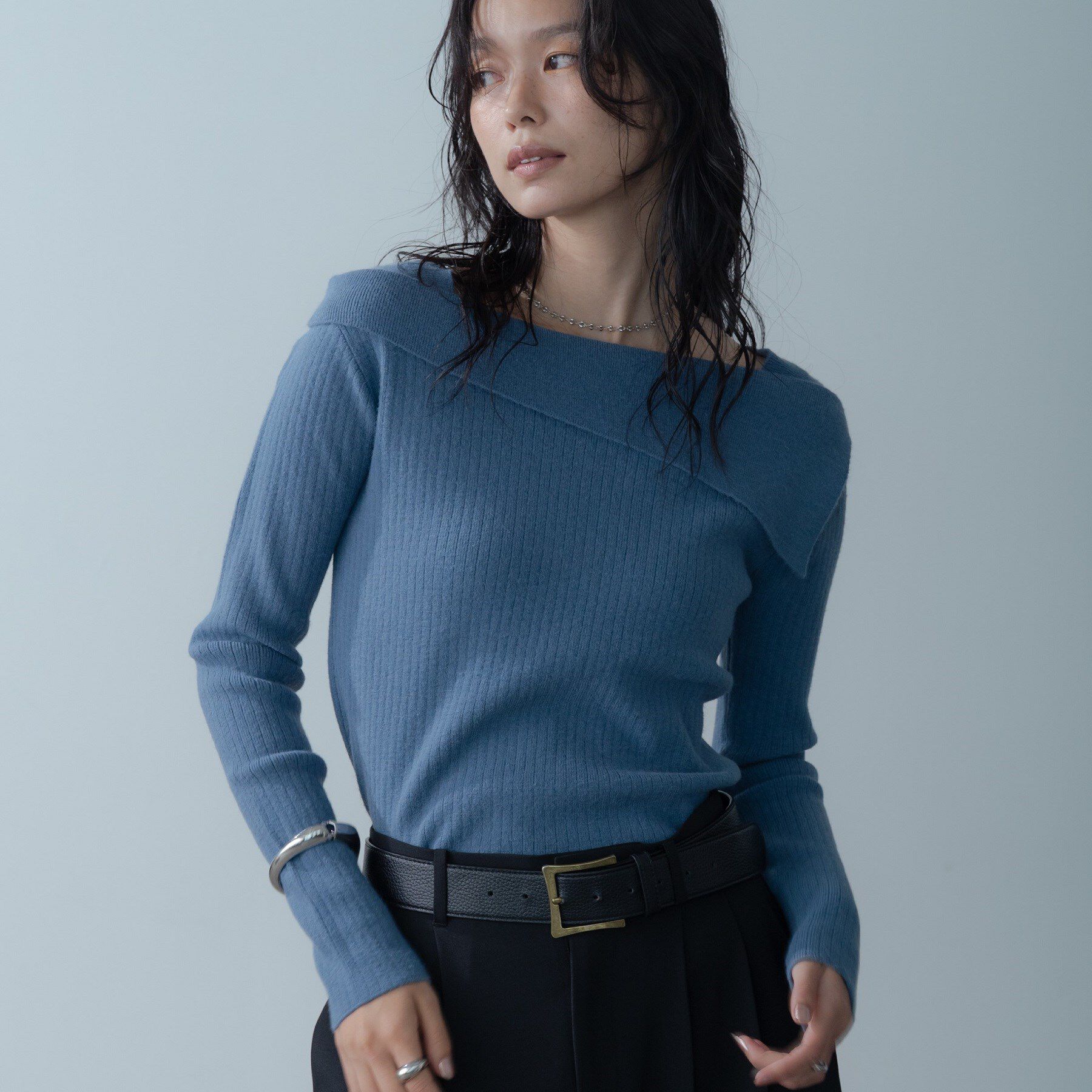 GALLEST「【再入荷】アシメオフショルニット」|ニット・セーター|
