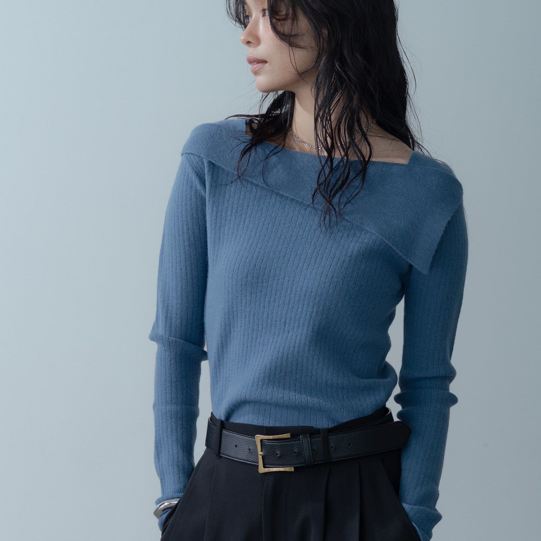 GALLEST「【再入荷】アシメオフショルニット」|ニット・セーター|