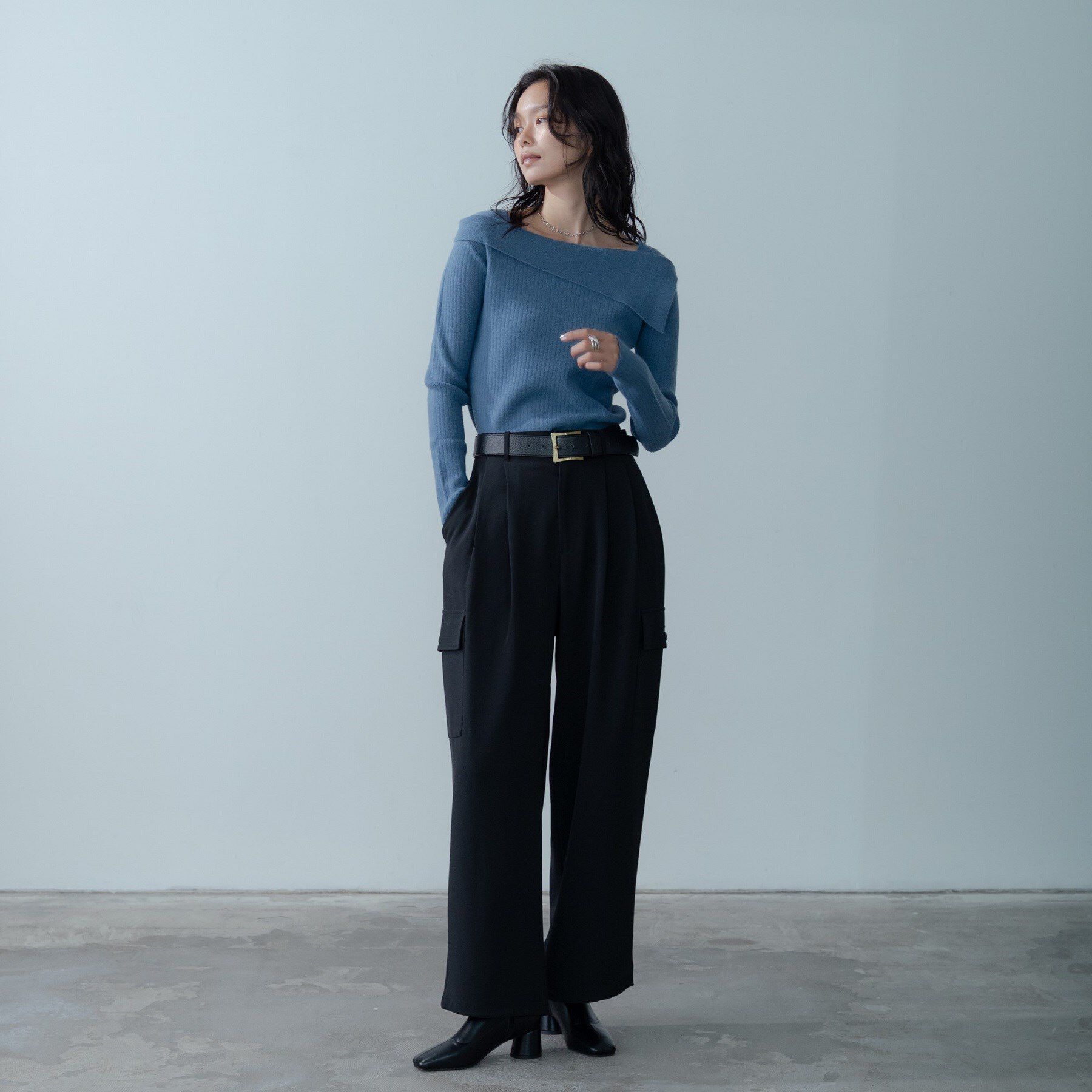GALLEST「【再入荷】アシメオフショルニット」|ニット・セーター|
