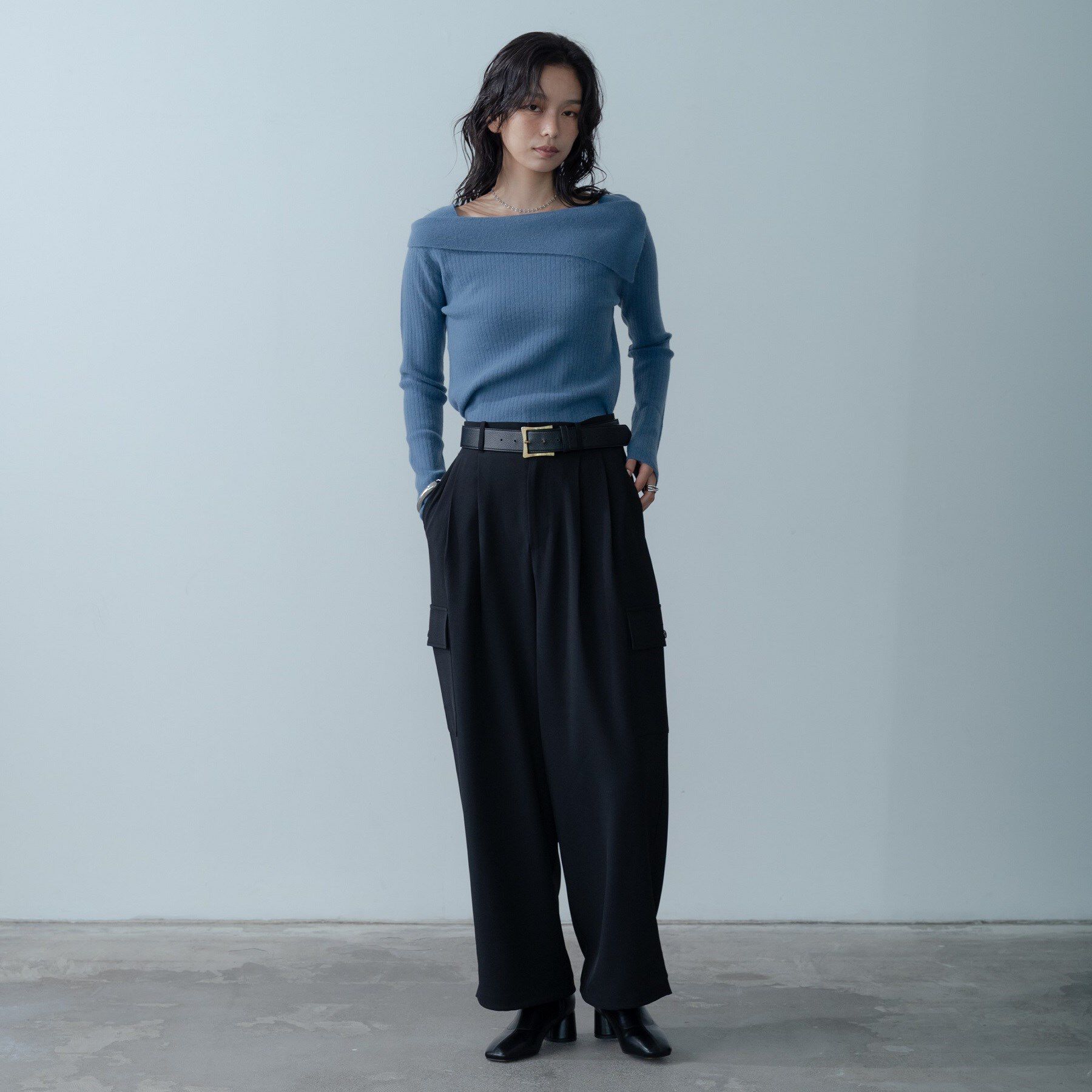 GALLEST「【再入荷】アシメオフショルニット」|ニット・セーター|