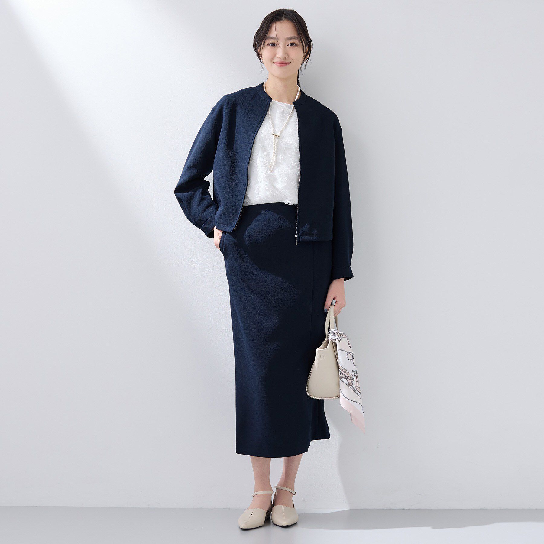 INDIVI「【軽量／SETUP可能】Iラインスカート」|スカート|