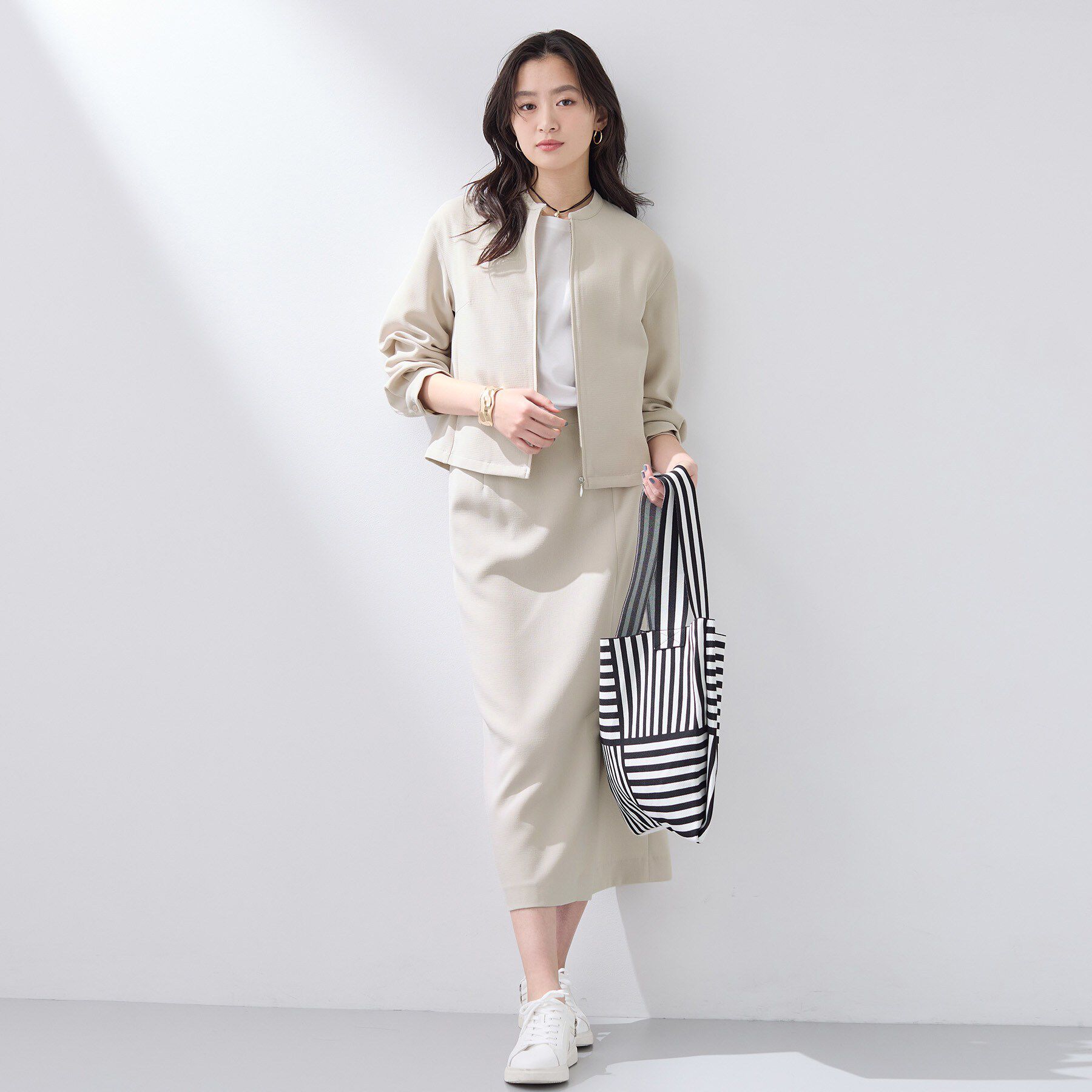 INDIVI「【軽量／SETUP可能】Iラインスカート」|スカート|