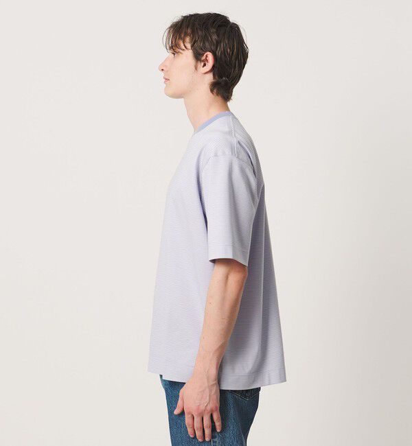 UNITED ARROWS「ポンチボーダー Tシャツ デオドラント 抗菌防臭 接触冷感」|Tシャツ・カットソー|