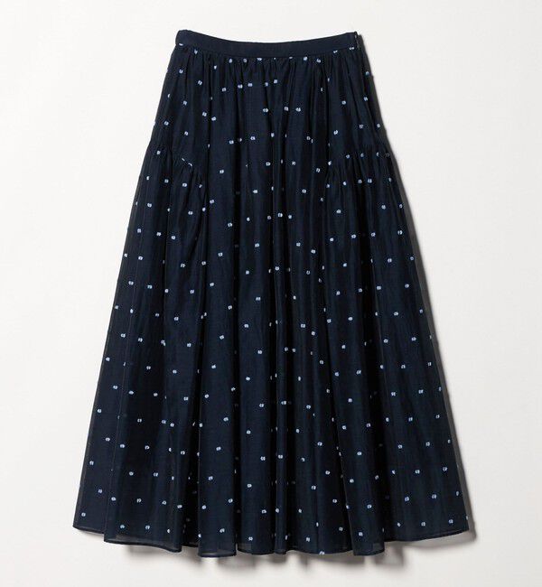 UNITED ARROWS「2トーン ドット ジャガード フレアスカート」|フレア|