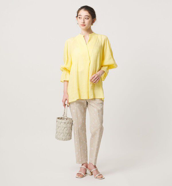UNITED ARROWS「エンブロイダリー フラワー スリム テーパードパンツ ‐ウォッシャブル‐」|チノ|