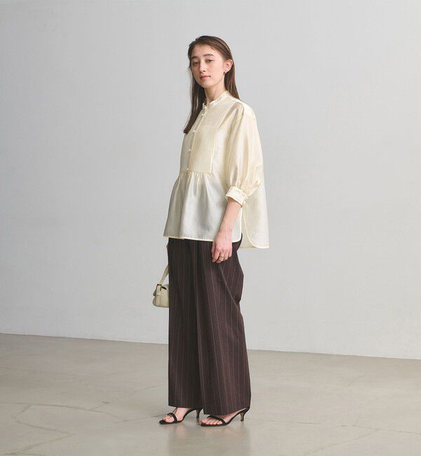 UNITED ARROWS「シルキー ピンタック ブラウス ‐ウォッシャブル‐」|シャツ・ブラウス|