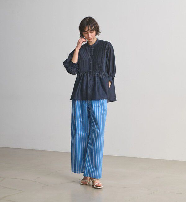 UNITED ARROWS「シルキー ピンタック ブラウス ‐ウォッシャブル‐」|シャツ・ブラウス|