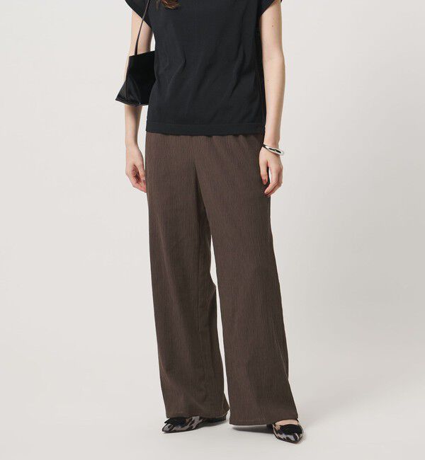 UNITED ARROWS「クレープ イージー ワイドパンツ ‐ウォッシャブル‐」|チノ|