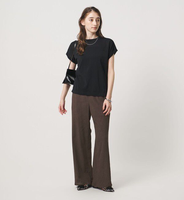 UNITED ARROWS「クレープ イージー ワイドパンツ ‐ウォッシャブル‐」|チノ|