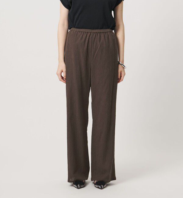 UNITED ARROWS「クレープ イージー ワイドパンツ ‐ウォッシャブル‐」|チノ|