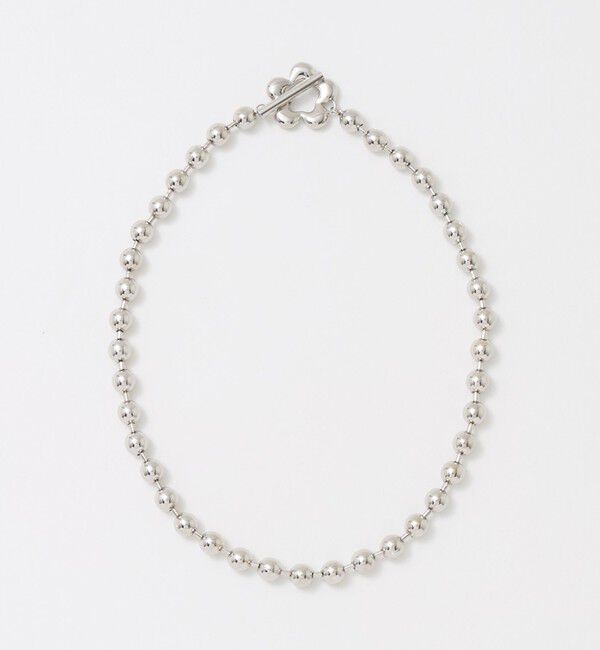 UNITED ARROWS「フラワークラスプ ボールチェーン ネックレス」|ネックレス|SILVER
