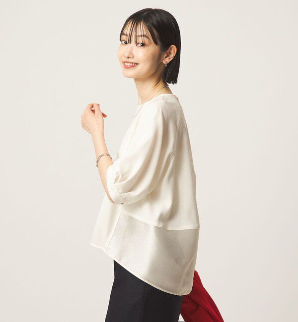 UNITED ARROWS green label relaxing「［size SHORTあり］fleurie(フルリー) フォルム ショートスリーブ ブラウス」|シャツ・ブラウス|