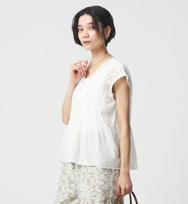 UNITED ARROWS green label relaxing「ボリューム 2WAY リボン ノースリーブ ブラウス」|シャツ・ブラウス|