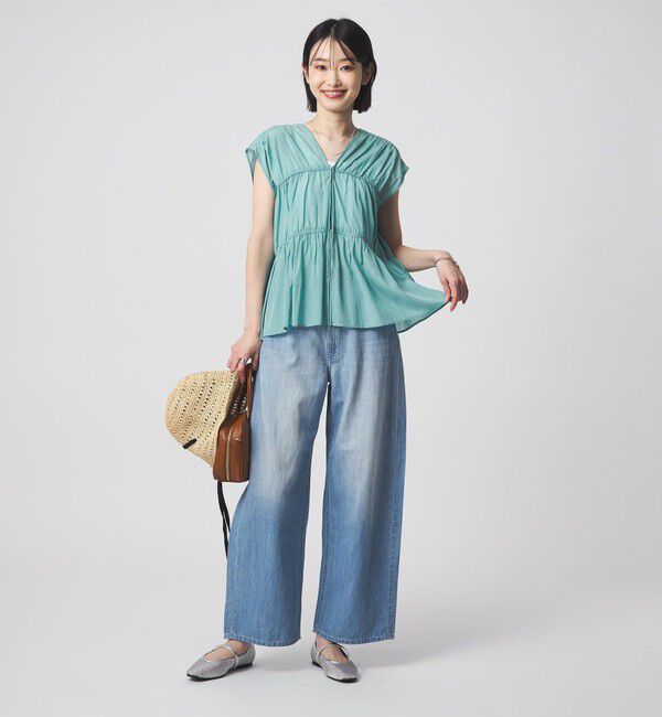 UNITED ARROWS green label relaxing「ボリューム 2WAY リボン ノースリーブ ブラウス」|シャツ・ブラウス|