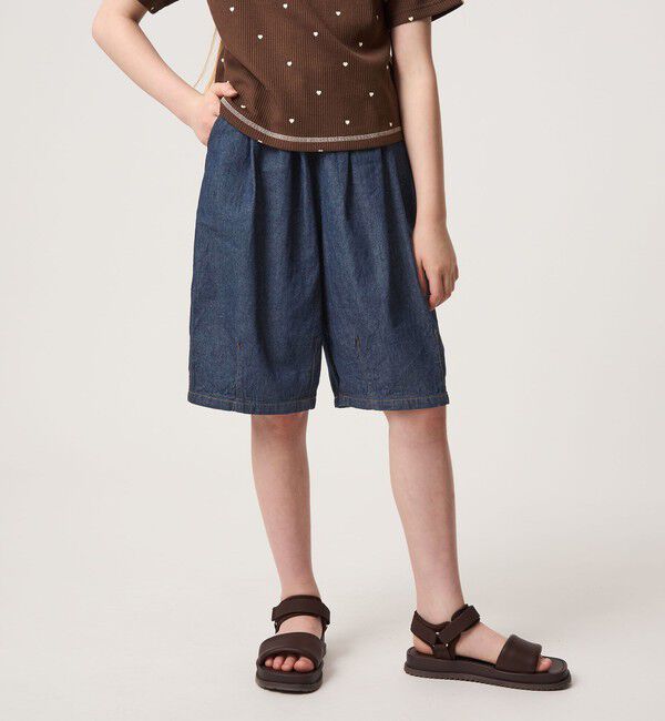 UNITED ARROWS green label relaxing「デニム バルーン ハーフ パンツ / キッズ 100cm-160cm」|その他|