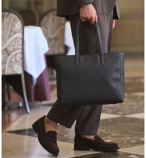 UNITED ARROWS green label relaxing「【WEB限定】GLR レザーライク ファンクショナル ワイド トートバッグ」|トートバッグ|