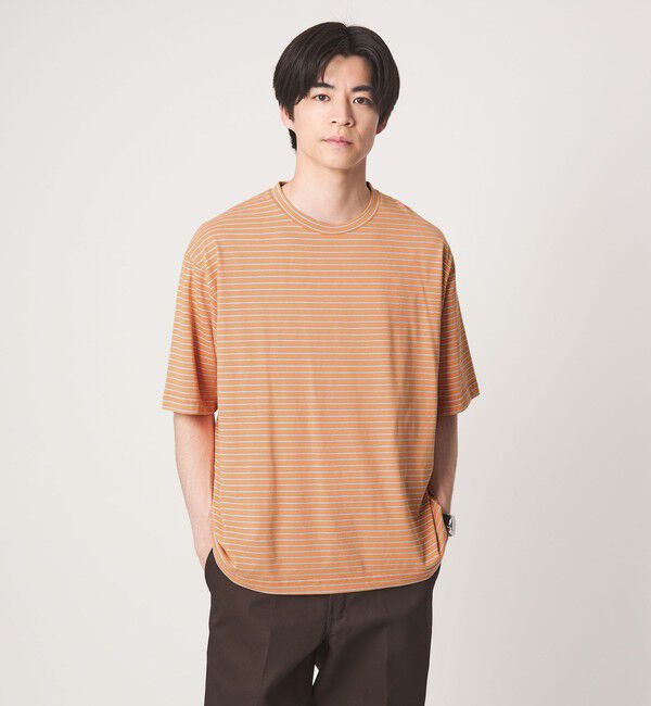 UNITED ARROWS green label relaxing「フェード ボーダー クルーネック 半袖 Tシャツ」|Tシャツ・カットソー|