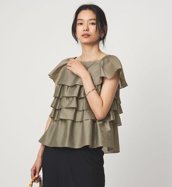 UNITED ARROWS green label relaxing「シアー ランダムフリル ブラウス」|シャツ・ブラウス|