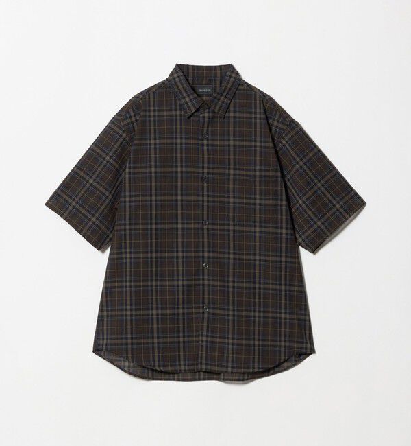UNITED ARROWS green label relaxing「ウォッシャブル TW サイロ ジャストルーズ チェック柄 半袖 シャツ -通気性・接触冷感-」|シャツ・ブラウス|