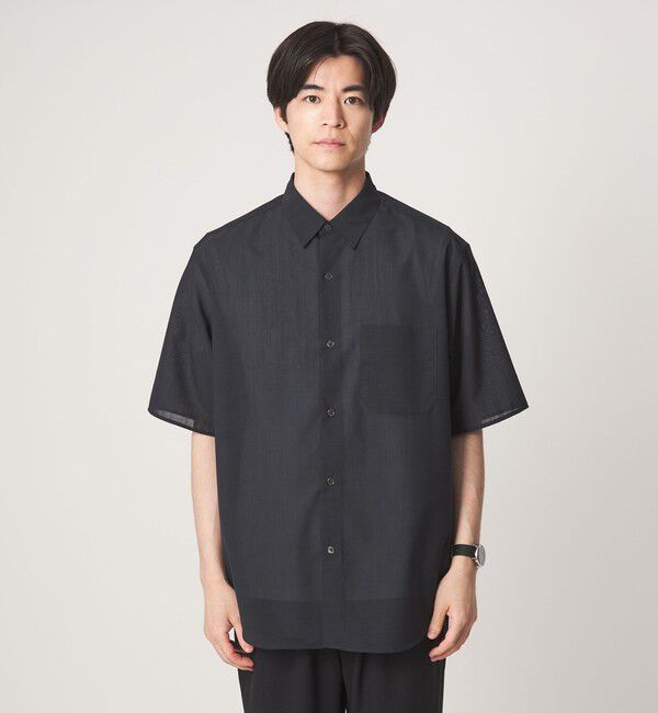 UNITED ARROWS green label relaxing「ウォッシャブル TW サイロ ジャストルーズ レギュラーカラー 半袖 シャツ -通気性・接触冷感-」|シャツ・ブラウス|
