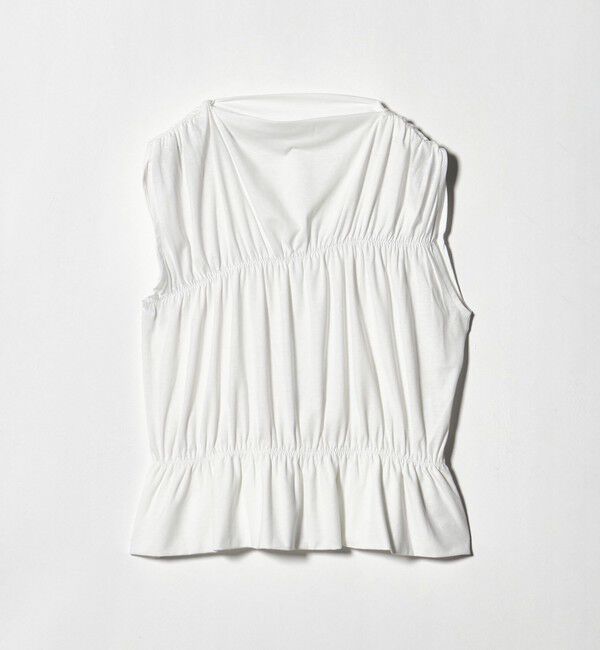 BEAUTY&YOUTH UNITED ARROWS「【WEB限定 Wardrobe DAILY MINIMAL】シャーリング ノースリーブトップス」|Tシャツ・カットソー|