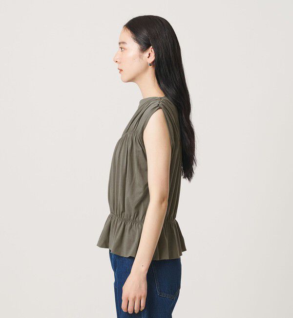 BEAUTY&YOUTH UNITED ARROWS「【WEB限定 Wardrobe DAILY MINIMAL】シャーリング ノースリーブトップス」|Tシャツ・カットソー|