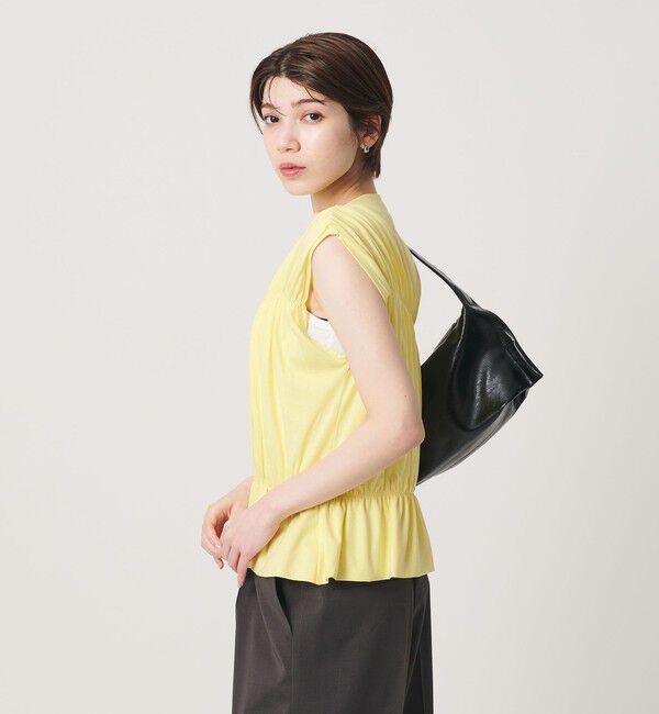 BEAUTY&YOUTH UNITED ARROWS「【WEB限定 Wardrobe DAILY MINIMAL】シャーリング ノースリーブトップス」|Tシャツ・カットソー|