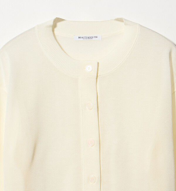 BEAUTY&YOUTH UNITED ARROWS「【WEB限定 Wardrobe DAILY MINIMAL】ハーフスリーブ シアーカーディガン ウォッシャブル」|カーディガン|