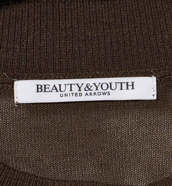 BEAUTY&YOUTH UNITED ARROWS「【WEB限定 Wardrobe DAILY MINIMAL】ハーフスリーブ シアーカーディガン ウォッシャブル」|カーディガン|