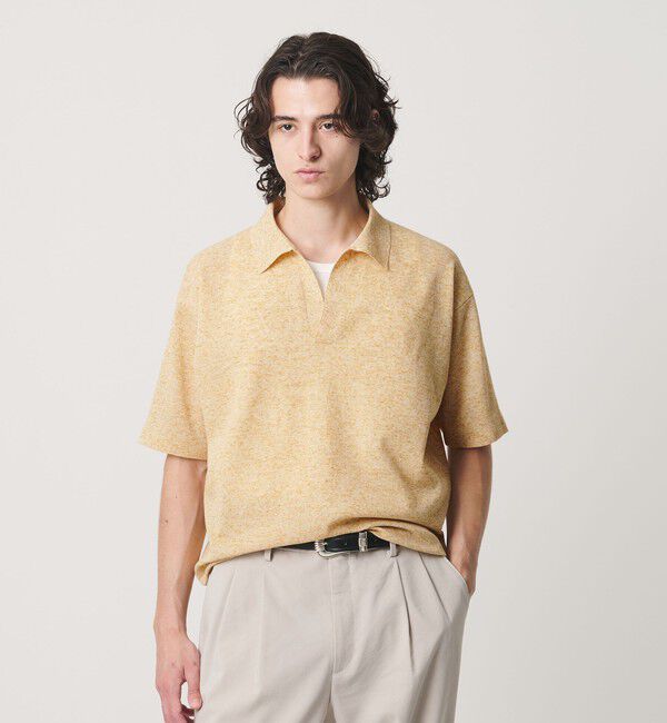 BEAUTY&YOUTH UNITED ARROWS「KNITEE リネンブレンド ミラノ スキッパー ニット Tシャツ ウォッシャブル」|ニット・セーター|