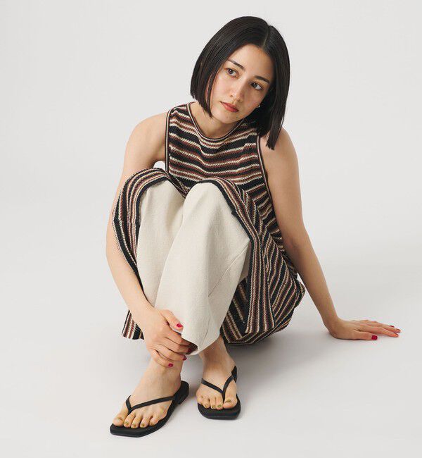 BEAUTY&YOUTH UNITED ARROWS「＜MALVADOS＞スクエアトゥ トング フラットサンダル」|サンダル|