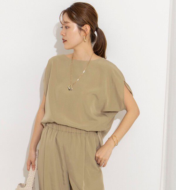 NOLLEY'S「《セットアップ対応》ウォッシャブルサンドウォッシュアシメブラウス」|シャツ・ブラウス|