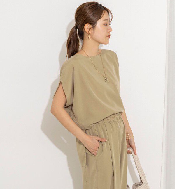 NOLLEY'S「《セットアップ対応》ウォッシャブルサンドウォッシュアシメブラウス」|シャツ・ブラウス|