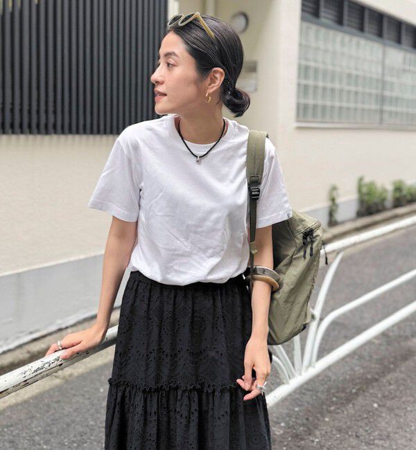 MAQWEL「【MAQWEL/マクウェル】ウォッシャブルコンパクトコーマＴシャツ」|Tシャツ・カットソー|ホワイト
